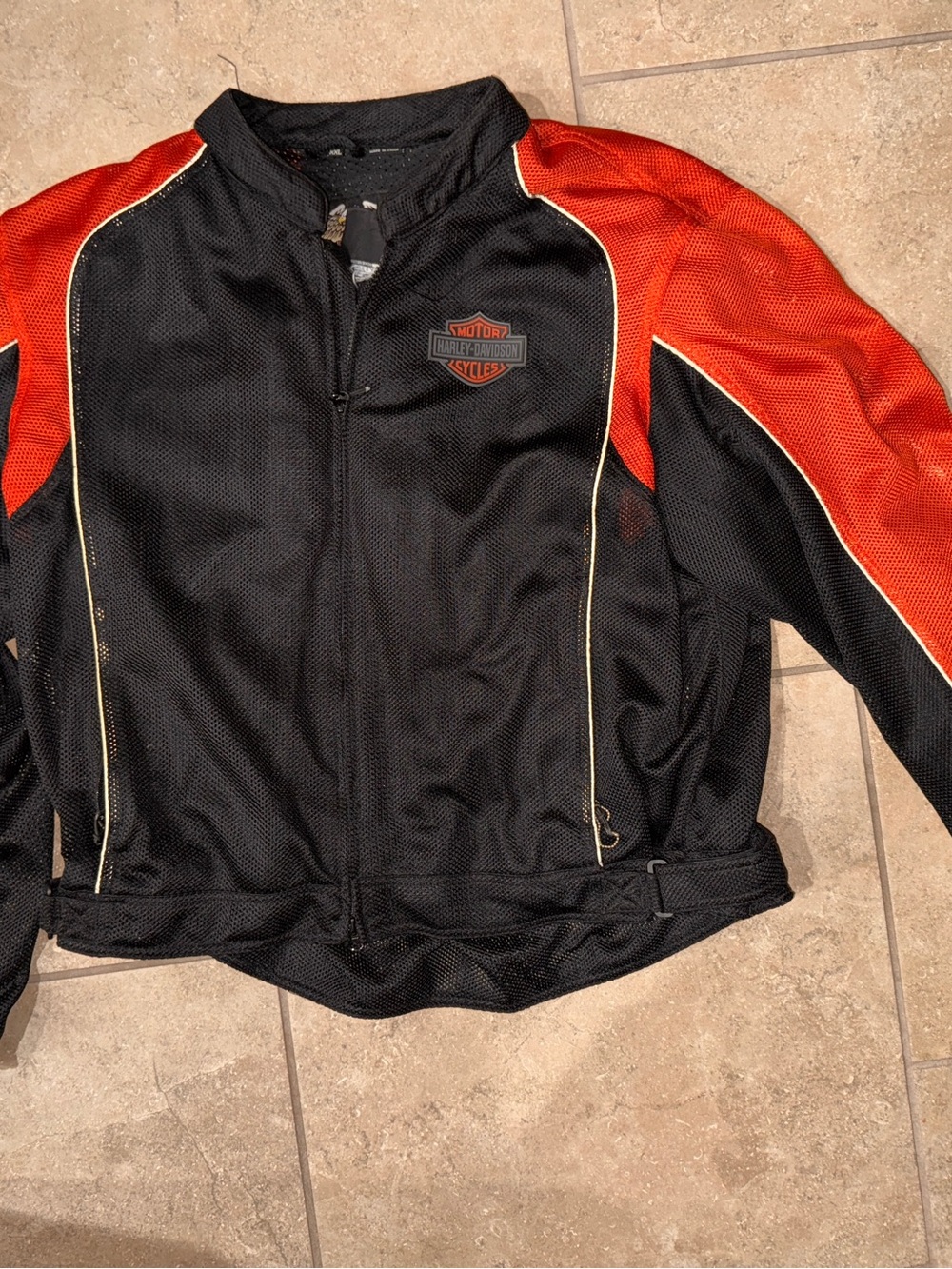 Harley-Davidson Black and Red Mesh Riding Jacket